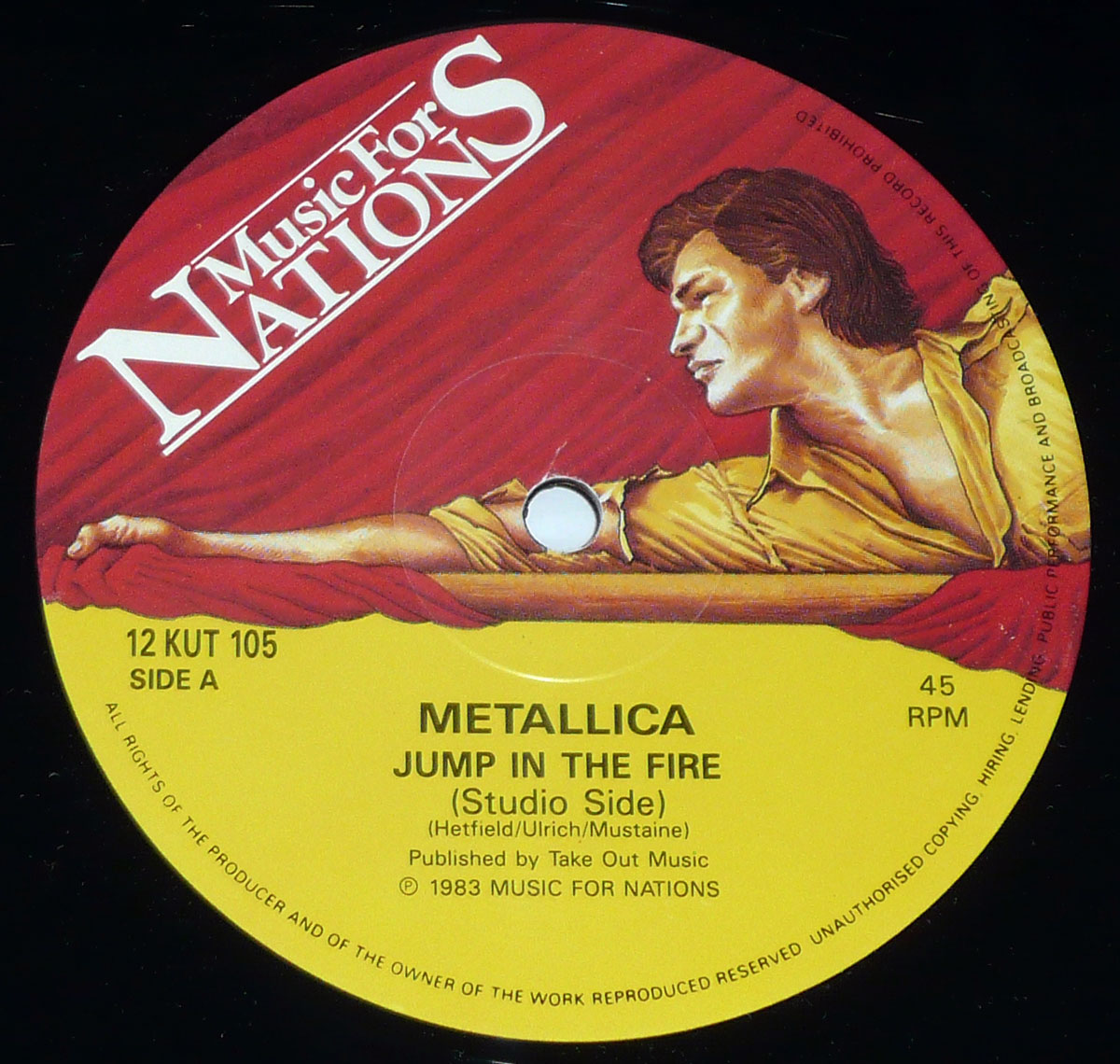 High Resolution Photo METALLICA JUMP IN THE FIRE england Vinyl Record
