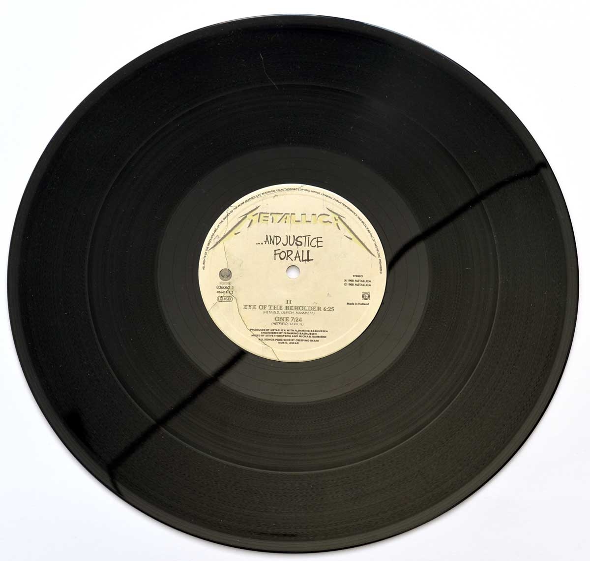 Photo of "METALLICA And Justice For All" 12" LP Record - Side Two: