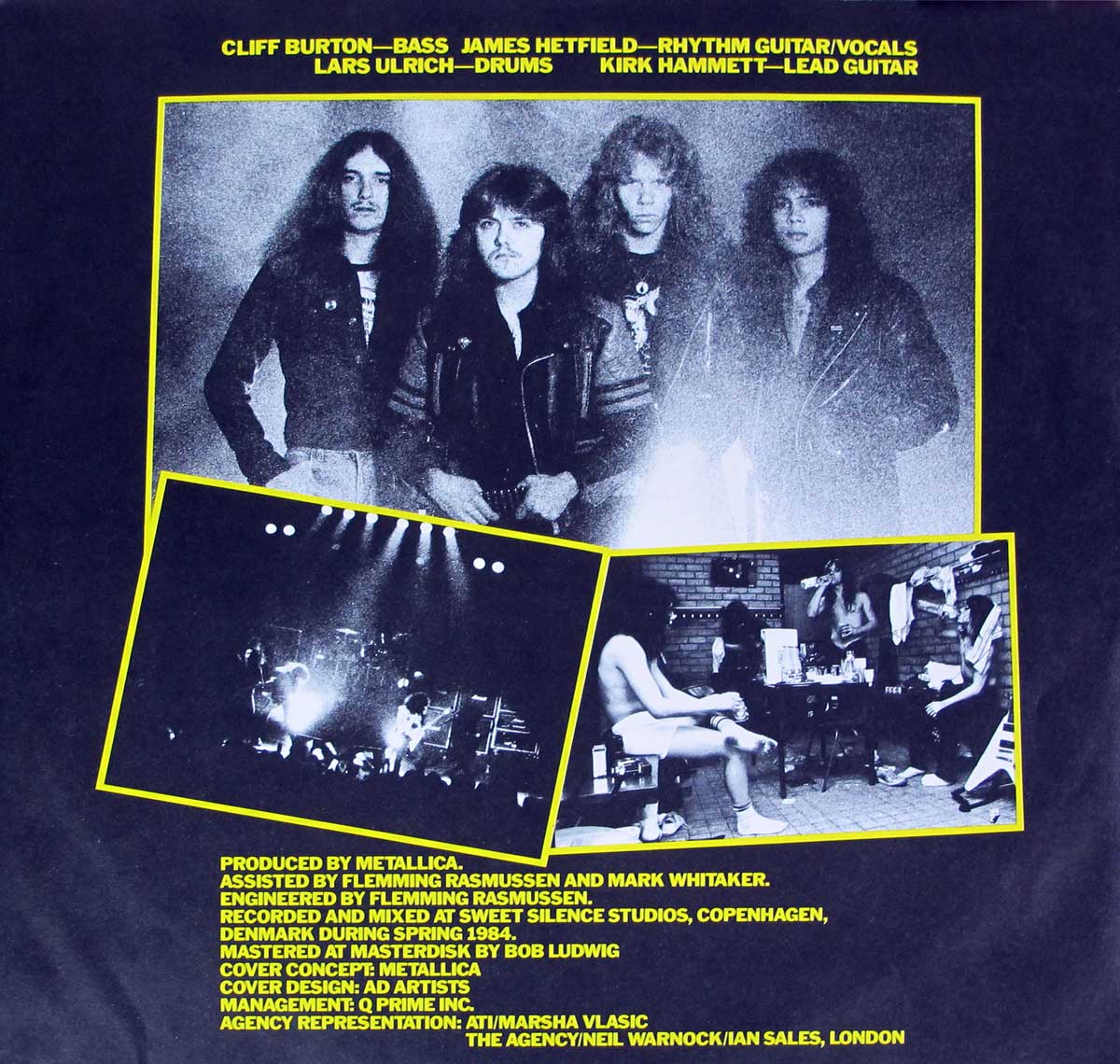 High Resolution Photo of METALLICA - Ride The Lightning Vertigo Records 