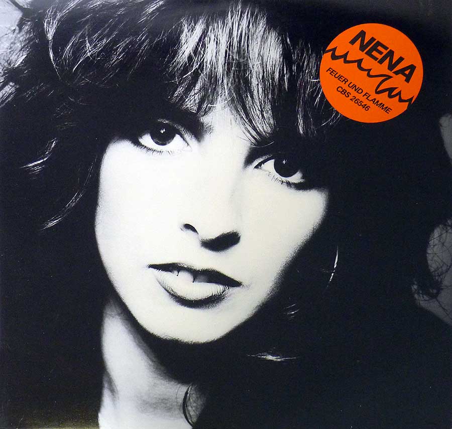 Large black and white portrait photo of NENA on the front cover 