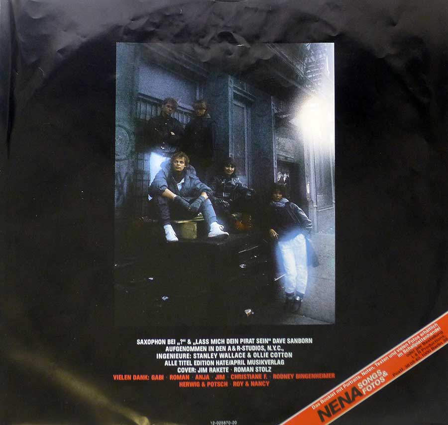 NENA ? Fragezeichen (Question Mark) 12" Vinyl LP Album custom inner sleeve