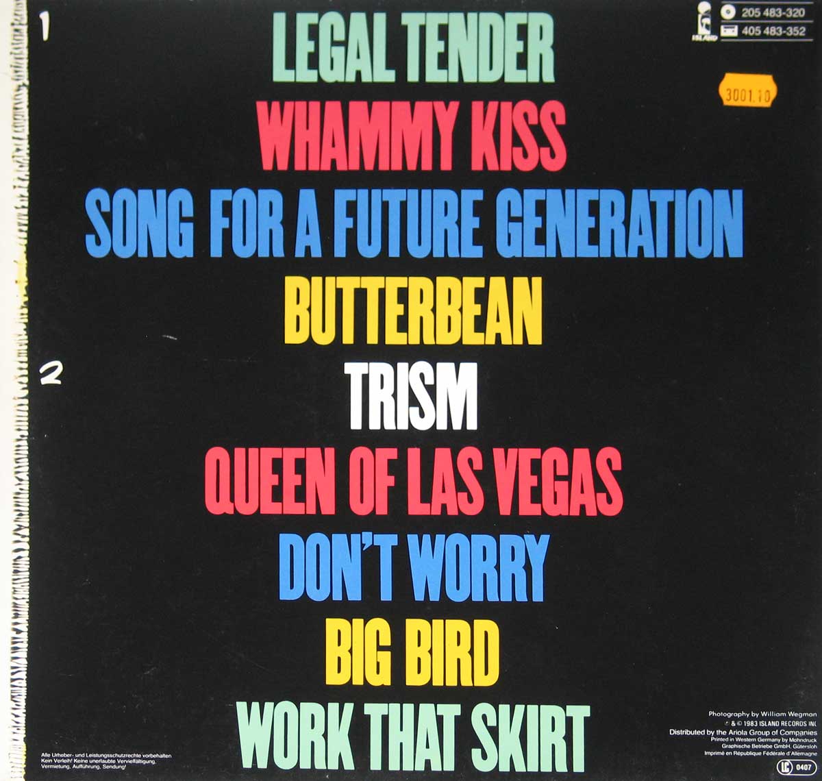 Front Cover Photo Of B52's - Whammy  