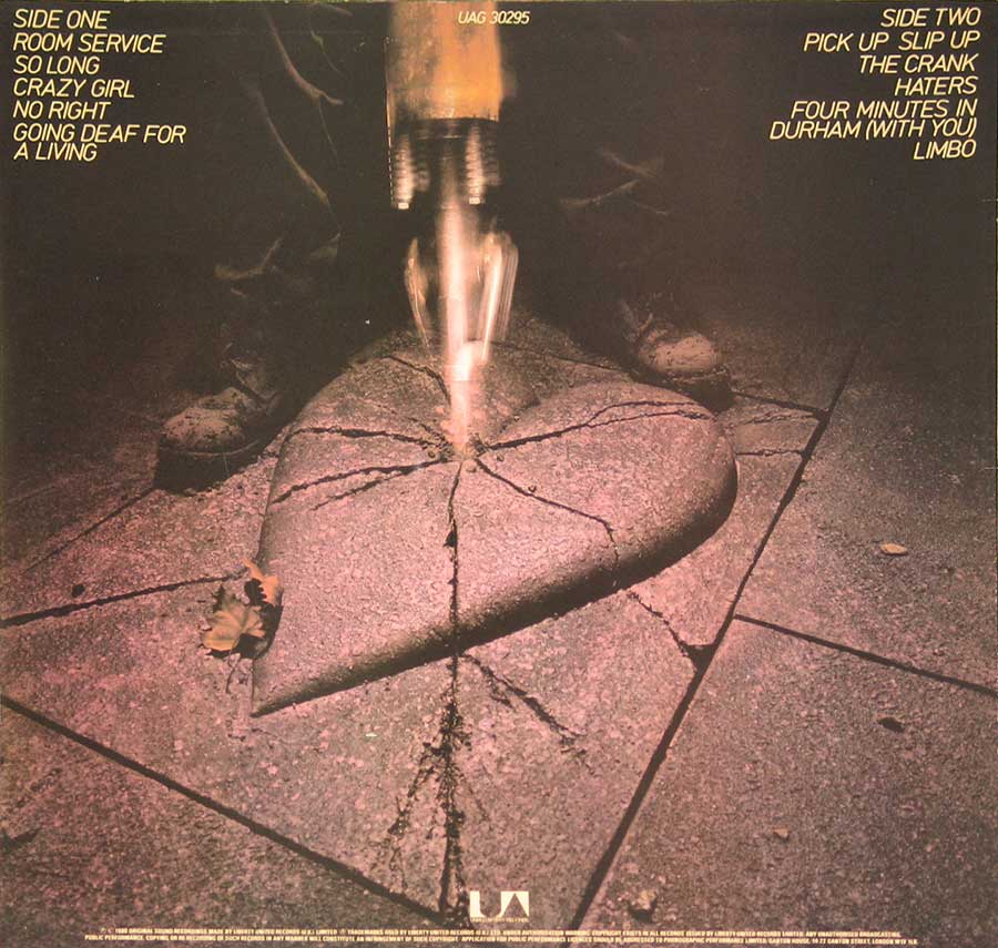 High Resolution Photo #2 Fischer-Z Going Deaf For a Living Vinyl Record