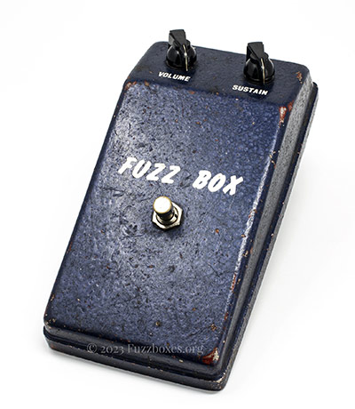 This is what a vintage fuzzbox pedal looks like