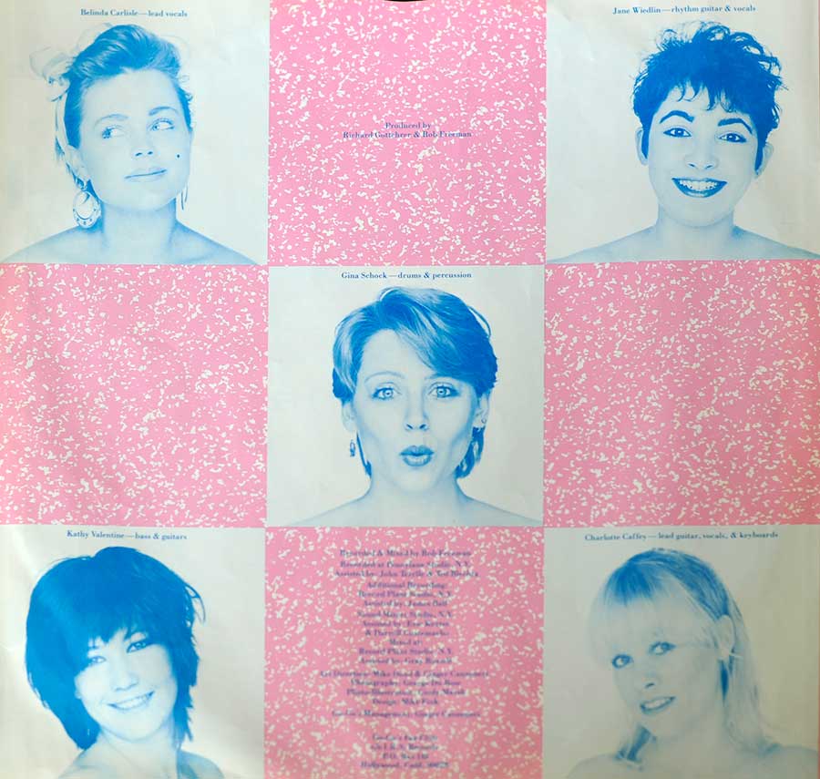 GO-GO's - Beauty and the Beat 12" LP Vinyl Album inner gatefold cover