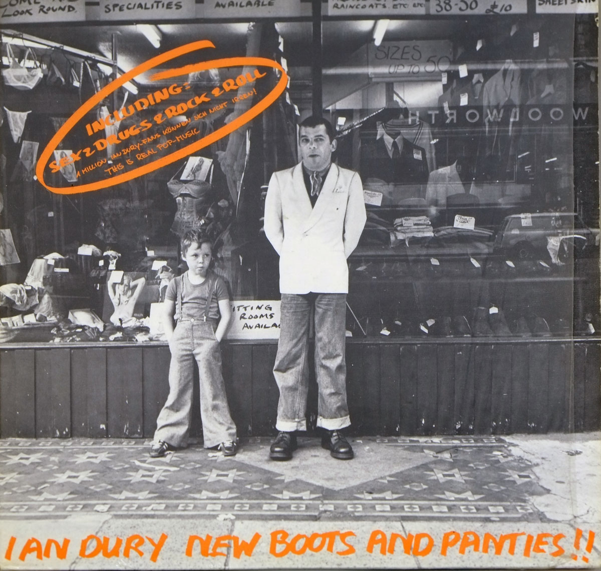 Front cover photo of Ian Dury - New Boots and Panties!!! (1977 German release)