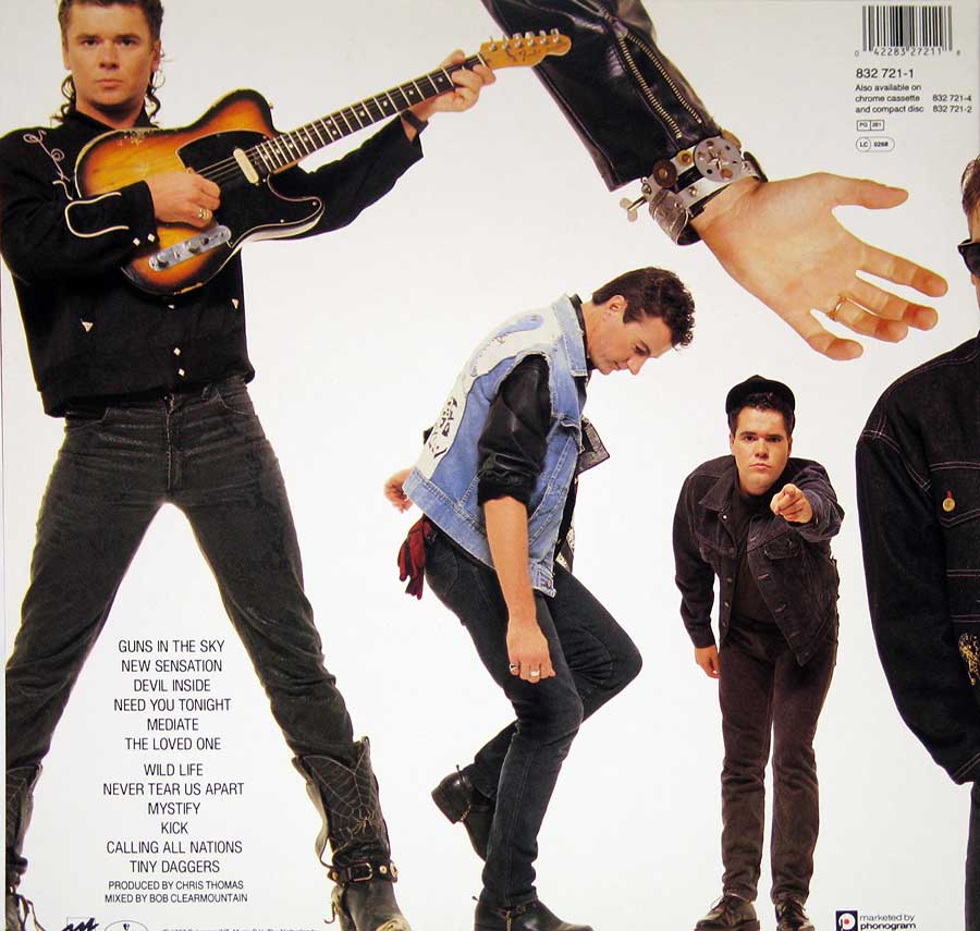 INXS - Kick 1980s Pop / New Wave 12" Vinyl LP Album back cover