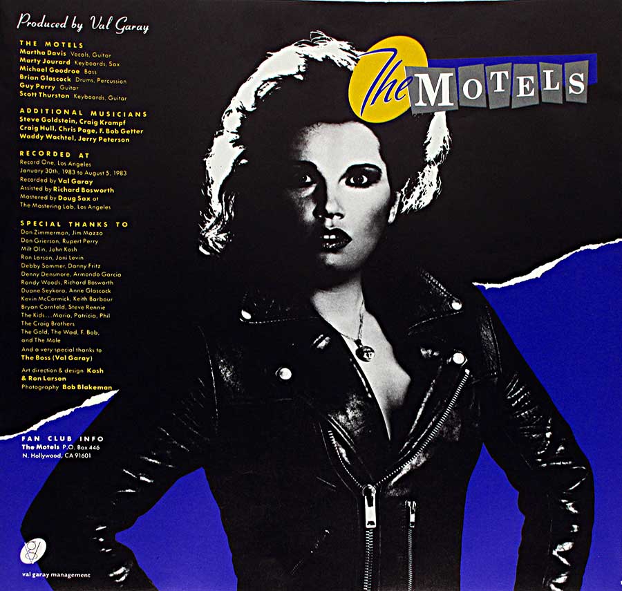 Photo One Of The Original Custom Inner Sleeve The MOTELS - Little Robbers 