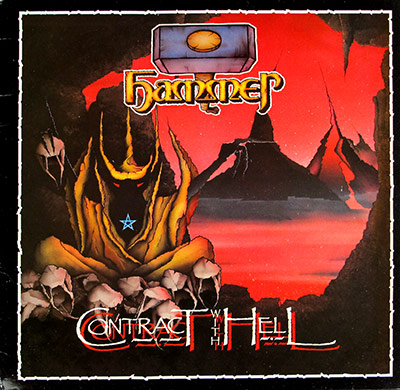 HAMMER - Contract with Hell album front cover vinyl LP album https://vinyl-records.nl