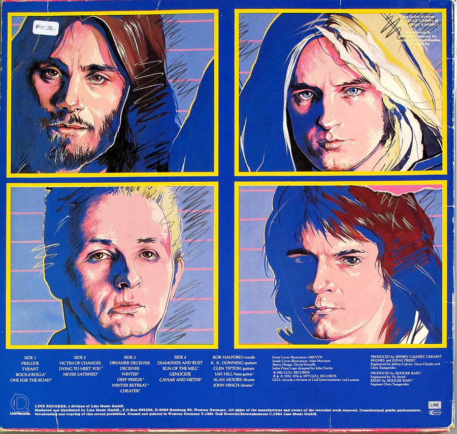 Photo of album back cover JUDAS PRIEST - Hero Hero ( White Vinyl 2LP ) 