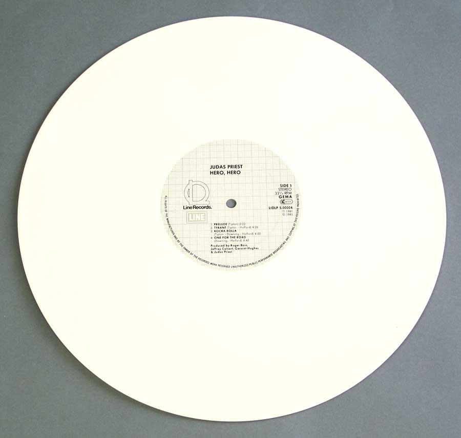 Photo of record 1 of JUDAS PRIEST - Hero Hero ( White Vinyl 2LP ) 