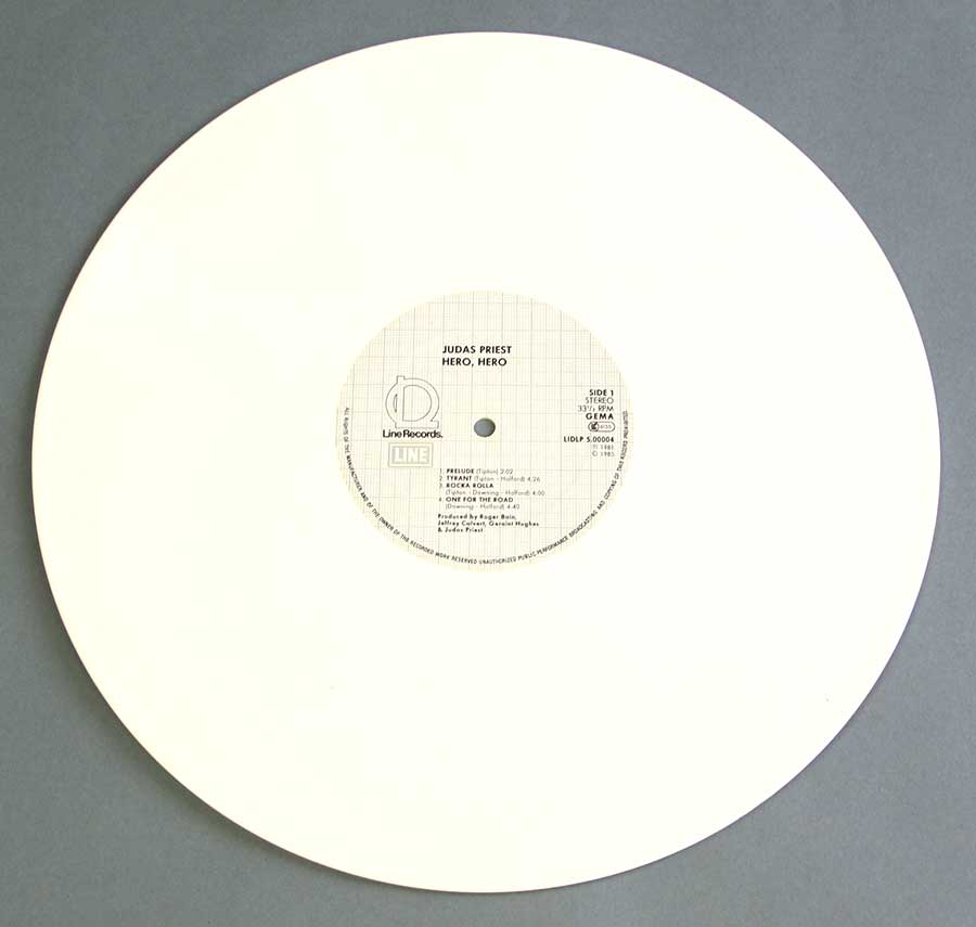 Photo of record 1   of JUDAS PRIEST - Hero Hero ( White Vinyl 2LP ) 