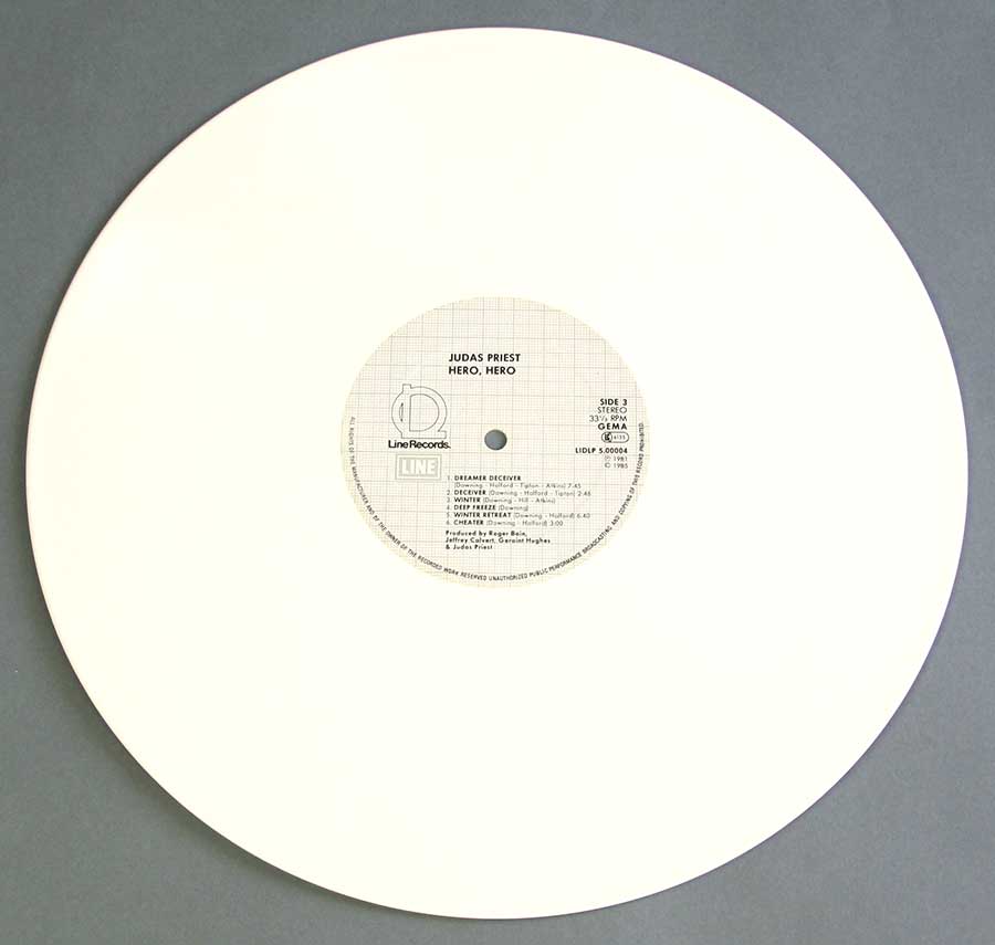 Photo of record 4 of JUDAS PRIEST - Hero Hero ( White Vinyl 2LP ) 