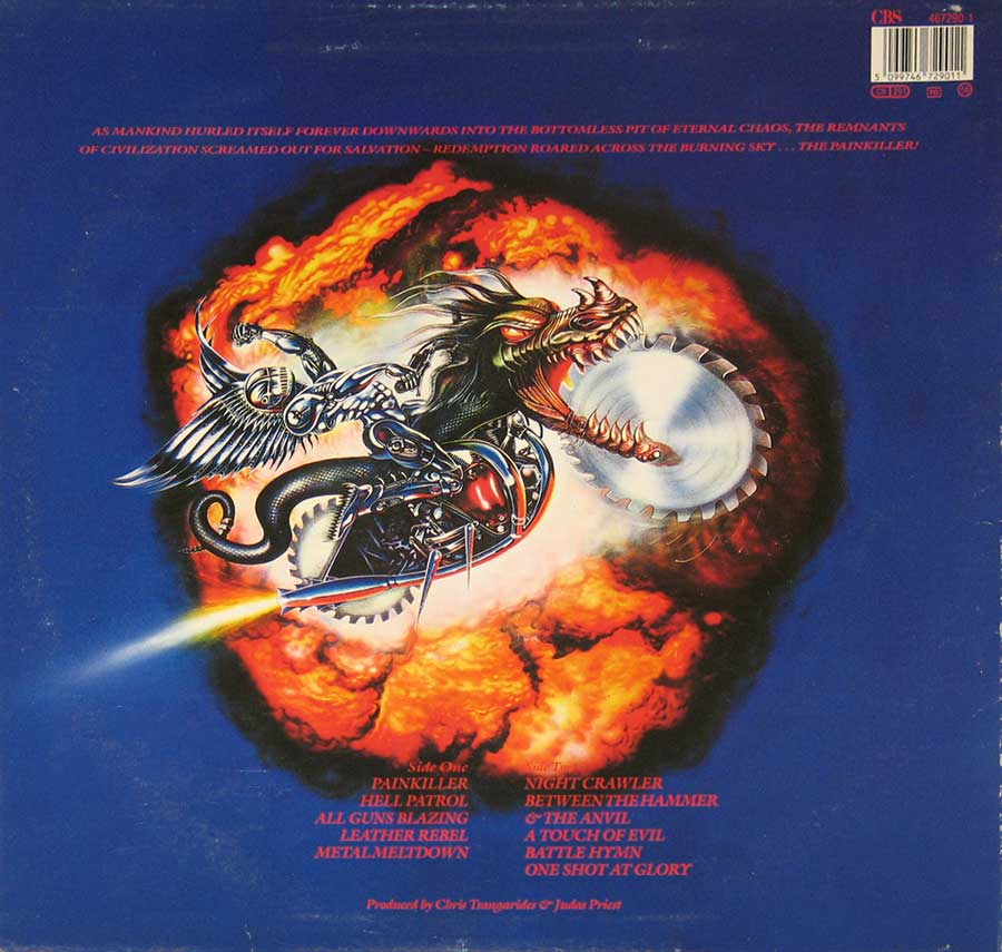JUDAS PRIEST - Painkiller Holland Release incl booklet 12" Vinyl LP Album back cover