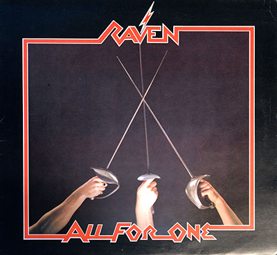 RAVEN - All For One album front cover vinyl LP album https://vinyl-records.nl