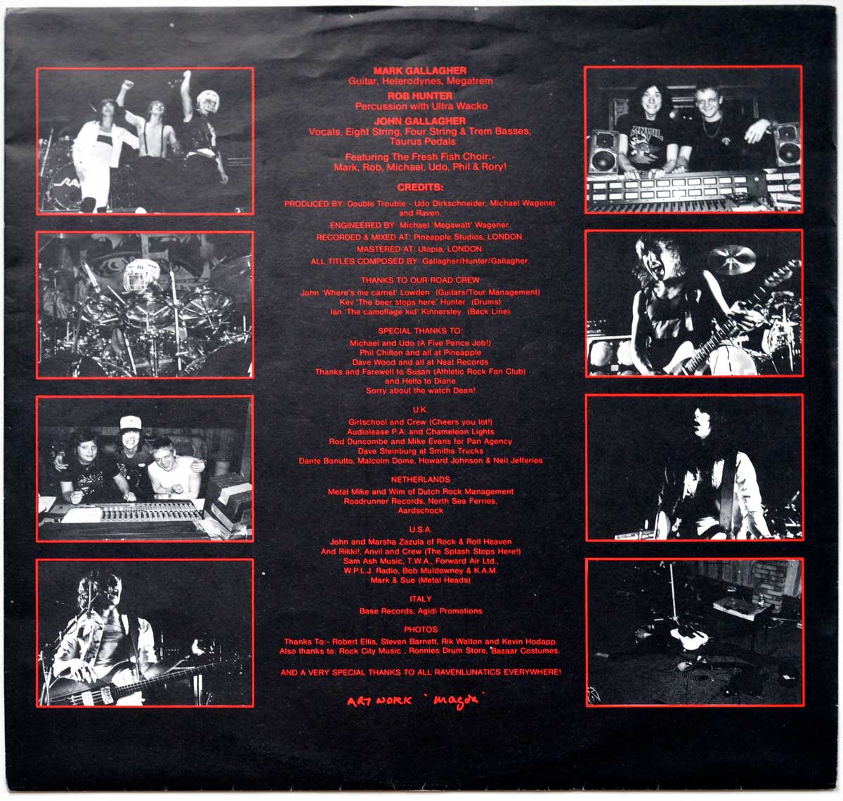 Inner Sleeve   of "RAVEN - All For One NWOBHM" Album