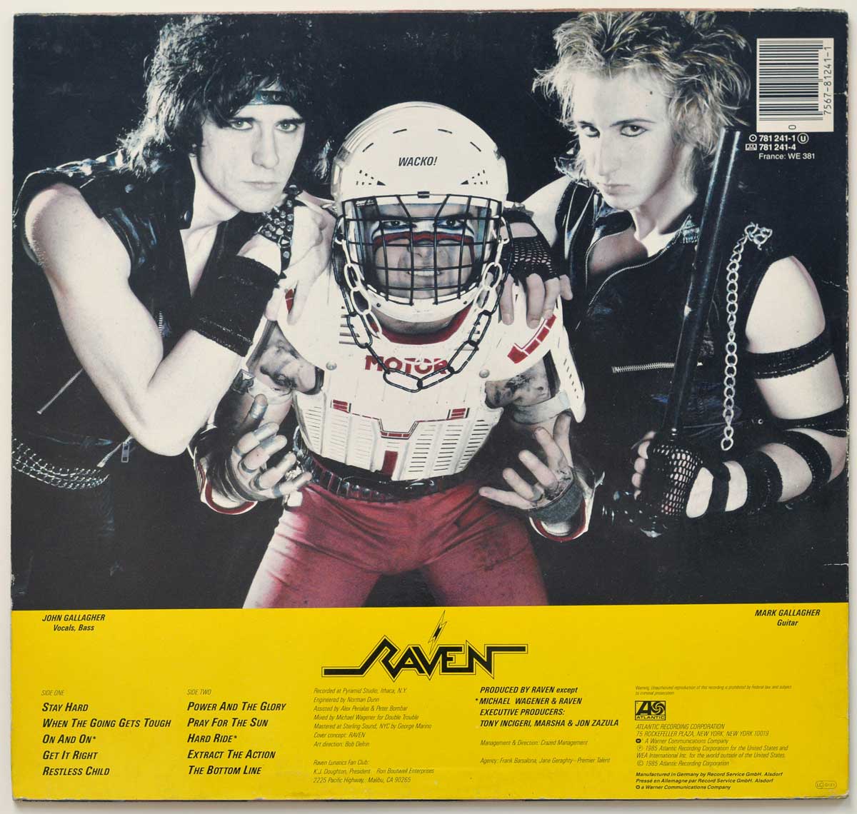 Album Back Cover  Photo of "RAVEN - STAY HARD"