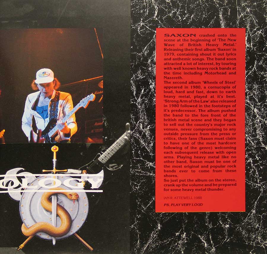 Photo of inner sleeve SAXON - Anthology 