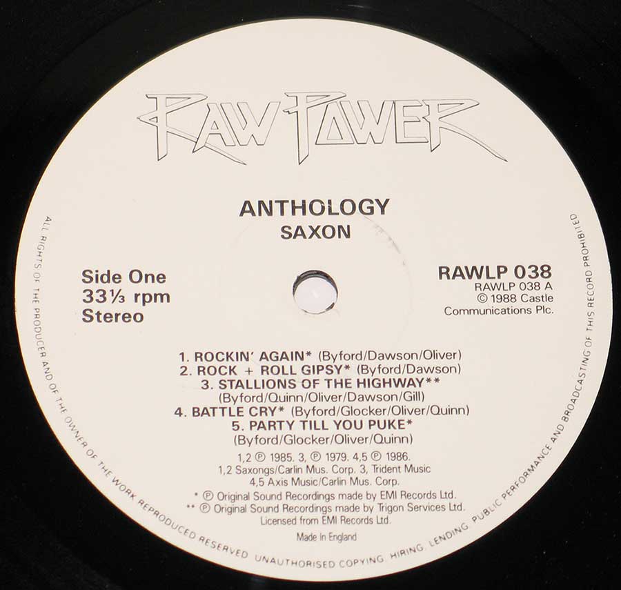 Front Cover Photo Of SAXON - Anthology 
