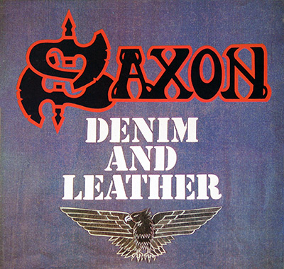 SAXON - Denim and Leather  album front cover vinyl record
