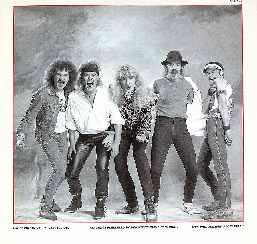 Photo One Of The Original Custom Inner Sleeve SAXON - Innocence is NO Excuse 