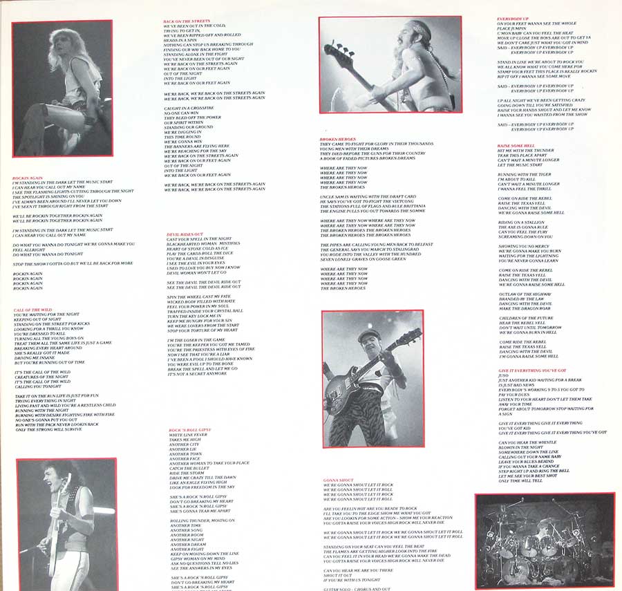 Photo Two of the original custom inner sleeve  SAXON - Innocence is NO Excuse