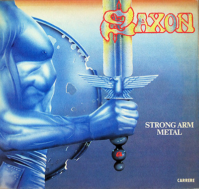 SAXON - Strong Arm Metal, Saxon's Greatest Hits album front cover vinyl record