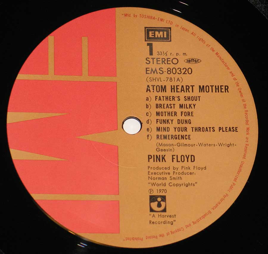 High Resolution Photo #3 PINK FLOYD Atom Heart Japan 