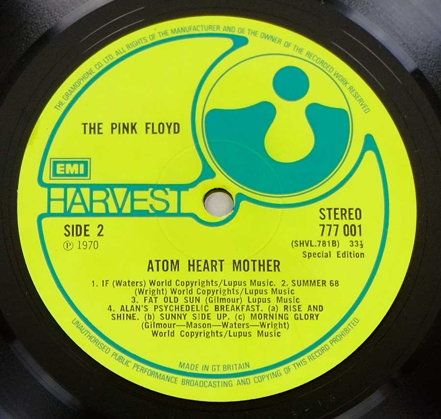 Record Label Details: EMI Harvest 777 9001, SHVL 781 , Made in Gt Britain 