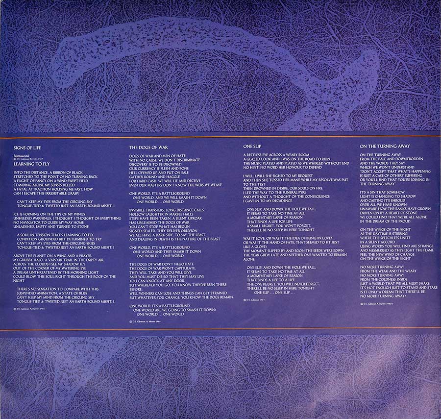 High Resolution Photo #15 PINK FLOYD - A Momentary Lapse of Reason https://vinyl-records.nl 