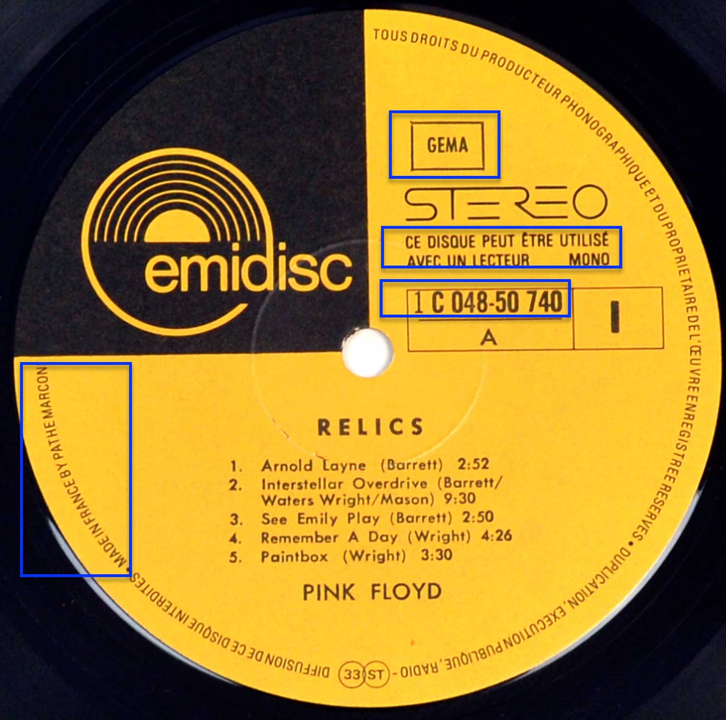 High Resolution Photo #15 PINK FLOYD Relics Germany / France