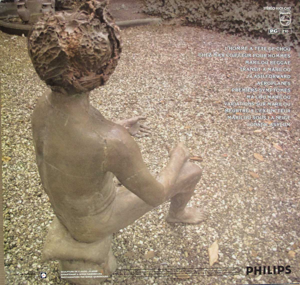 Album Back Cover  Photo of "SERGE GAINSBOURG - L'Homme a Tete de Chou"