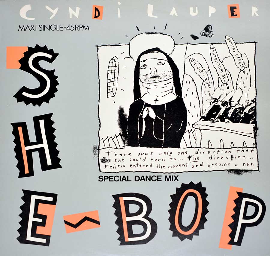 CYNDI LAUPER - She-Bop Holland Release 12" MAXI-SINGLE VINYL
 front cover https://vinyl-records.nl