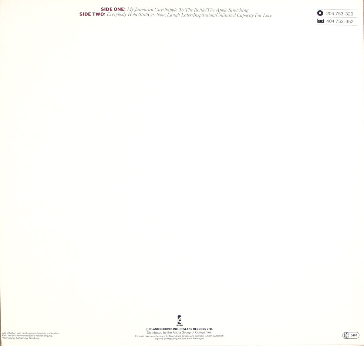 High Resolution Photo of Grace Jones album 