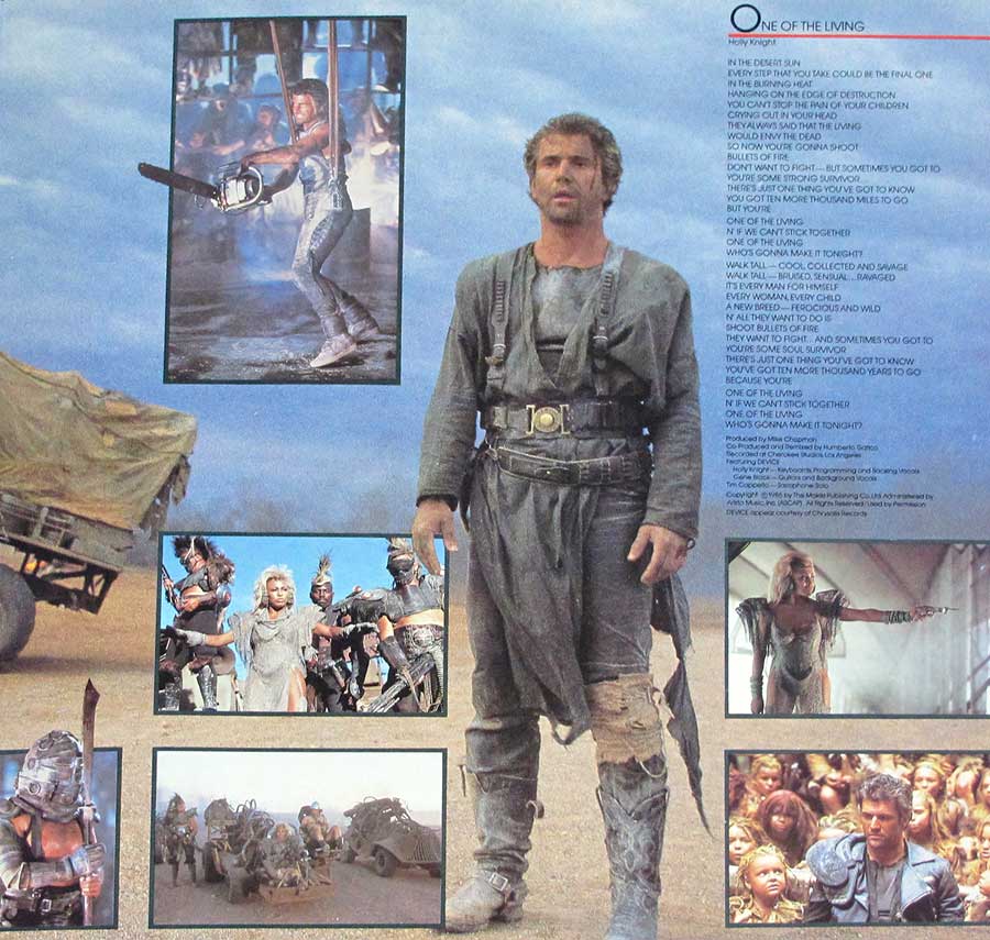 MAD MAX - Beyond Thunderdome Performed By Tina Turner Gatefold album Cover 12" LP Vinyl Album inner gatefold cover