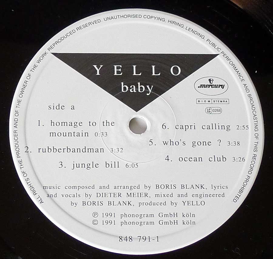 Front Cover Photo Of YELLO - Baby 