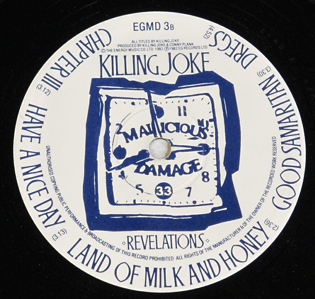 KILLING JOKE REVELATIONS 12" LP VINYL