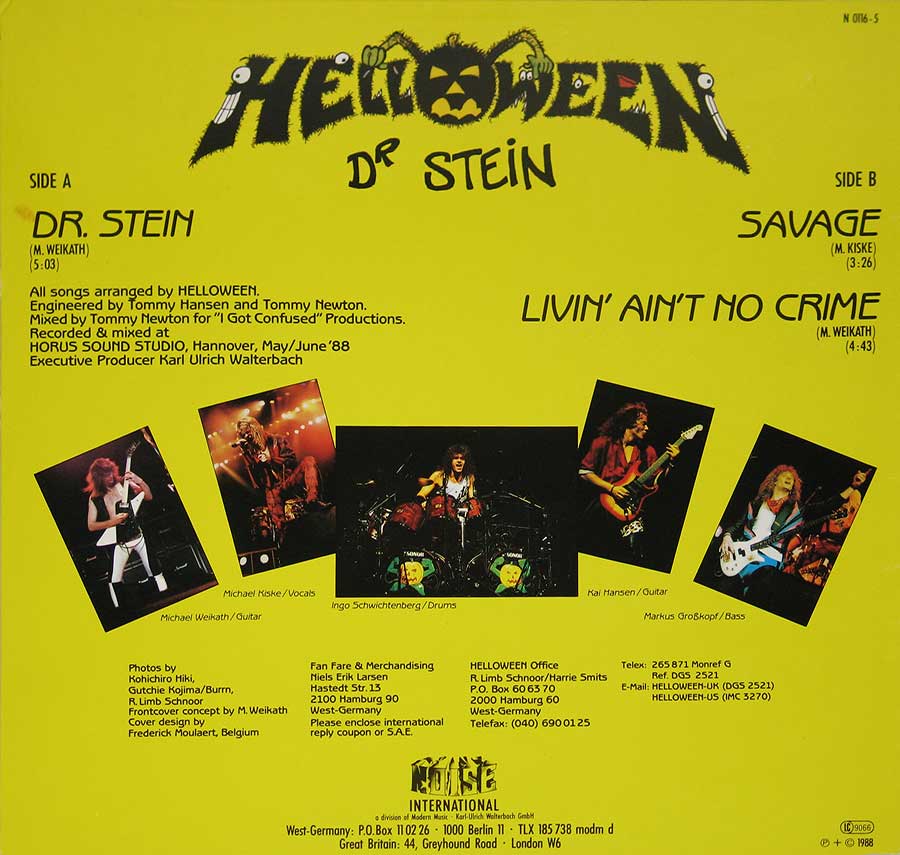 High Resolution # Photo HELLOWEEN Dr Stein Yellow Vinyl 