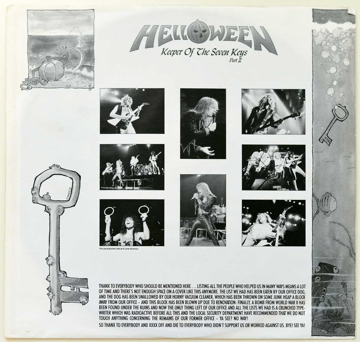 Photo of album back cover HELLOWEEN - Keeper Of The Seven Keys Part II  