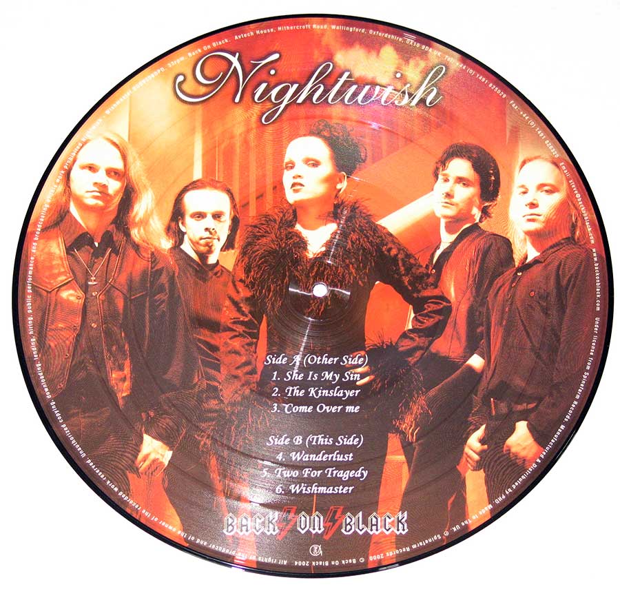 Large Hires Photo of Nightwish Picture Disc Reverse Side