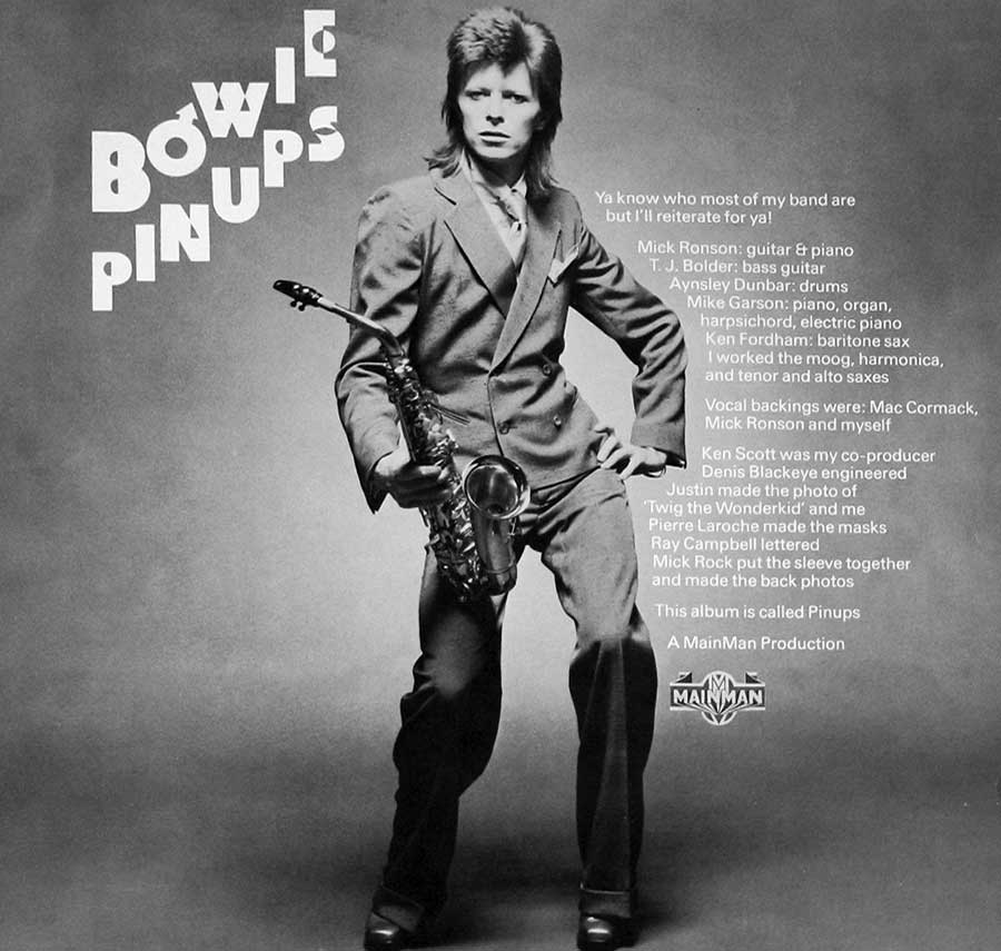 Photo Two of the original custom inner sleeve  DAVID BOWIE - Pin Ups 12" Vinyl Lp With Twiggy Insert