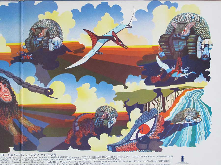 EMERSON LAKE & PALMER - Tarkus UK Release Gatefold 12" LP VINYL Album
 inner gatefold cover