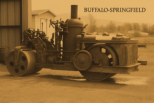 A vintage Buffalo-Springfield steamroller, similar to the one that inspired the band's name in 1966.