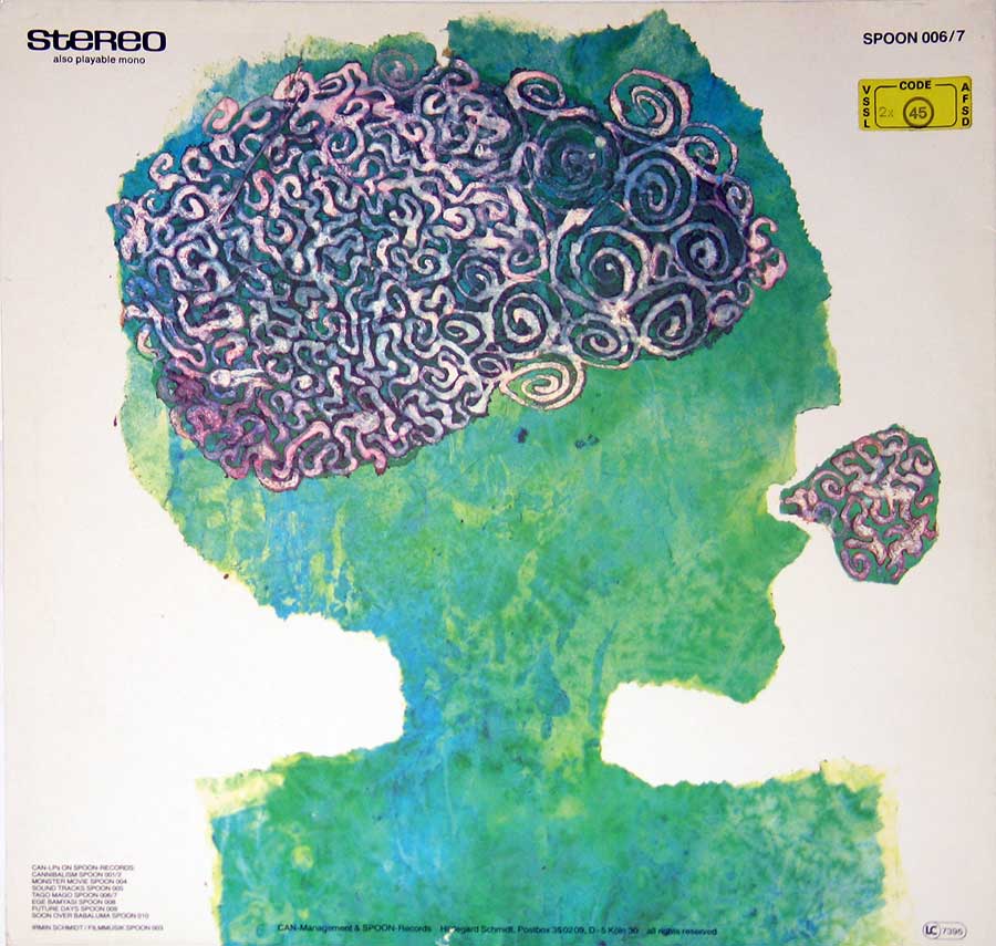 CAN - Tago Mago Spoon Records 12" Vinyl LP Album  album back cover