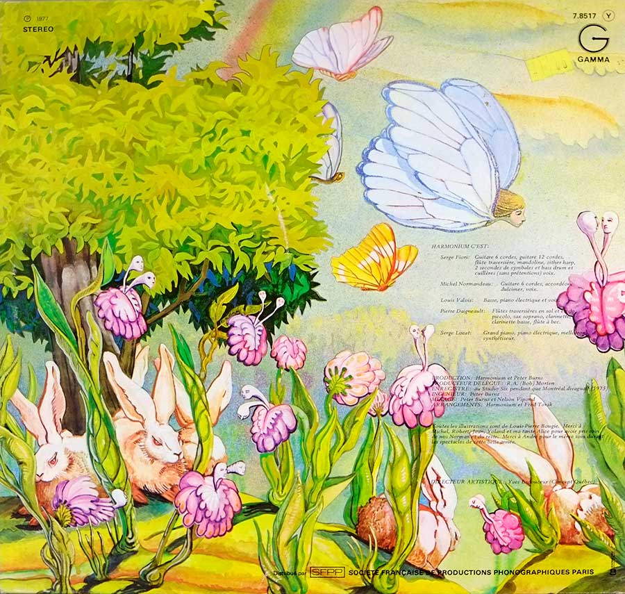 HARMONIUM Les Cinq Saisons / Si On Avait Besoin D'une Cinquième Saison Gatefold 12" LP VINYL  inner gatefold cover