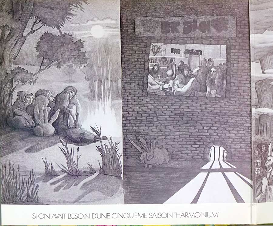 HARMONIUM Les Cinq Saisons / Si On Avait Besoin D'une Cinquième Saison Gatefold 12" LP VINYL  inner gatefold cover