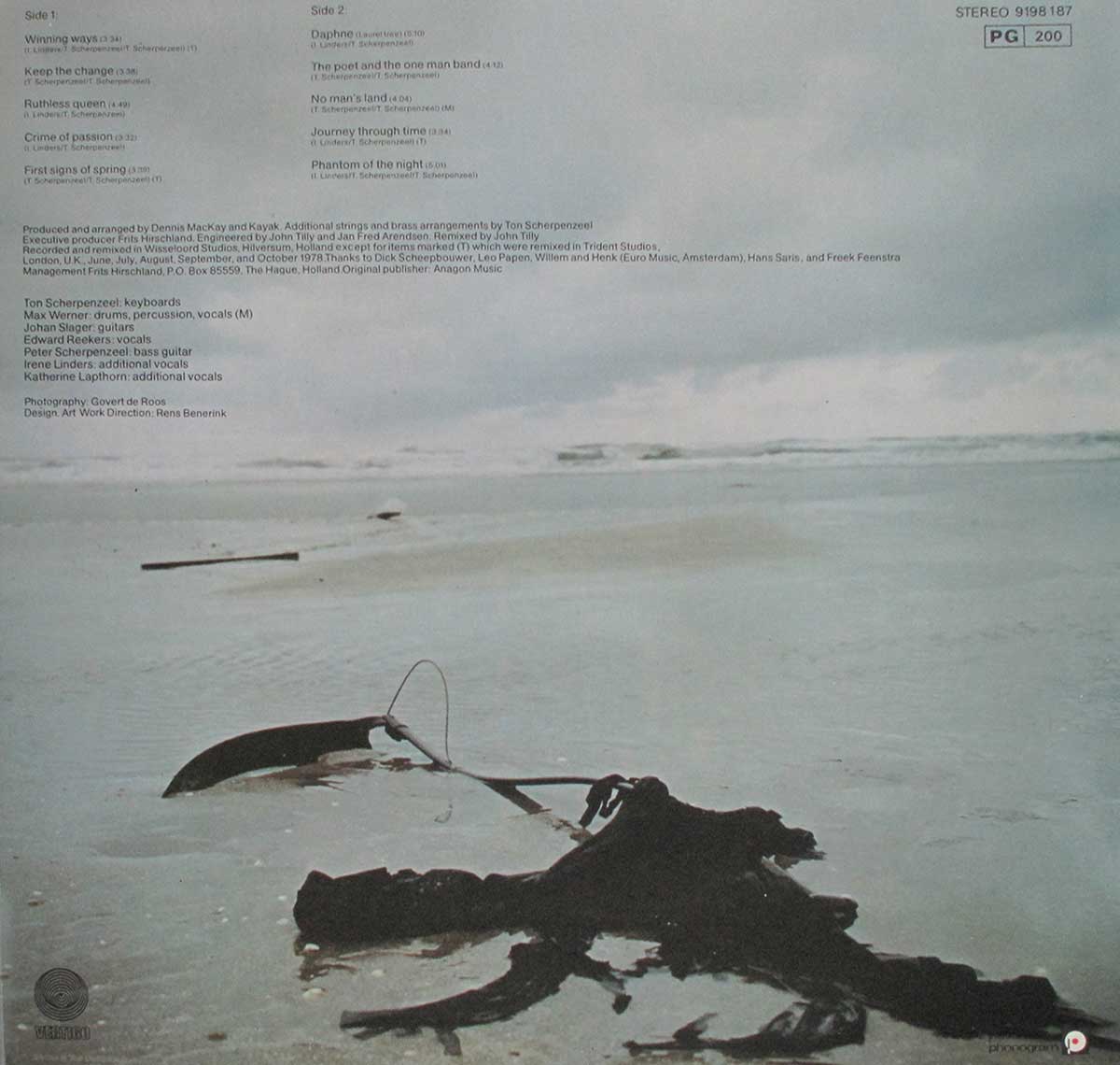 Back Cover  Photo of "KAYAK - Phantom of the Night" Album 