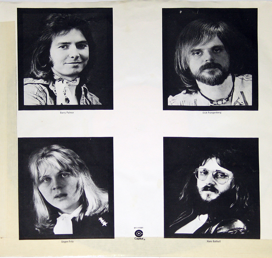 Photo of album back cover TRIUMVIRAT - Old Loves Die Hard Rat Cover 12" Vinyl LP Album
