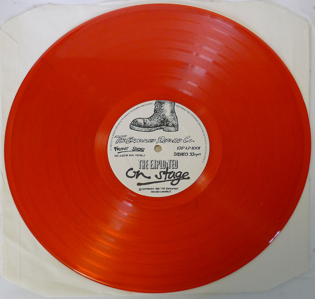  Photo of On Stage Red Vinyl Record  https://vinyl-records.nl/
