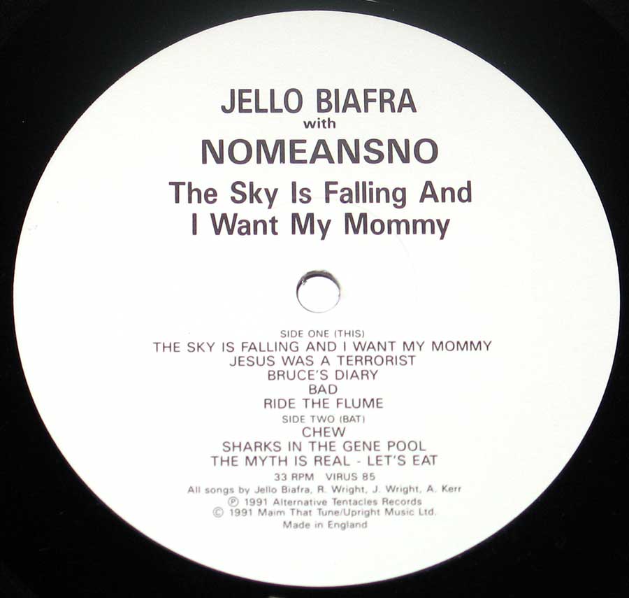 High Resolution Photo JELLO BIAFRA NOMEANSNO The Sky Is Falling 